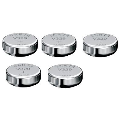 Varta 5 Piles oxyde argent V329 SR731SW 329 1,55V Argent - Publicité Varta 5 Piles oxyde argent V329 SR731SW 329 1,55V Argent - Publicité