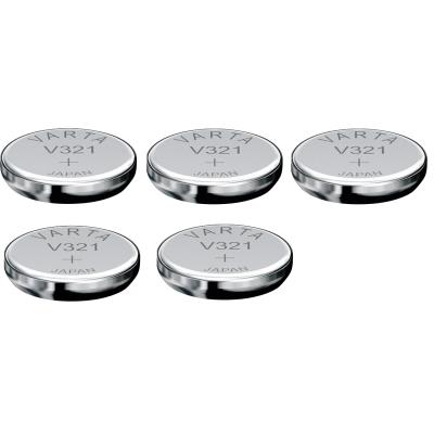 Varta 5 Piles oxyde argent V321 SR65 SR616SW 321 1,55V Argent - Publicité Varta 5 Piles oxyde argent V321 SR65 SR616SW 321 1,55V Argent - Publicité