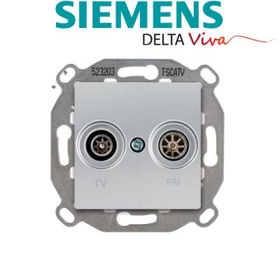 Siemens - prise tv / fm silver delta viva - Publicité Siemens - prise tv / fm silver delta viva - Publicité