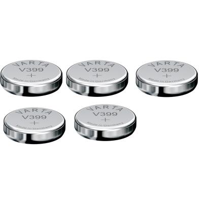 Varta 5 Piles oxyde argent V399 SR927W SR57 399 1,55V Argent - Publicité Varta 5 Piles oxyde argent V399 SR927W SR57 399 1,55V Argent - Publicité