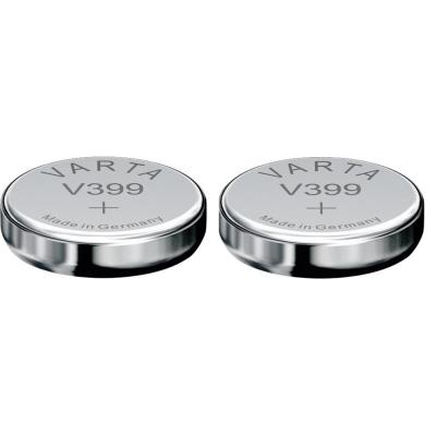 Varta 2 Piles oxyde argent V399 SR927W SR57 399 1,55V Argent - Publicité Varta 2 Piles oxyde argent V399 SR927W SR57 399 1,55V Argent - Publicité
