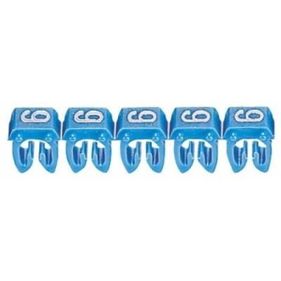 Repère Pour Fil De 0.15 À 0.5 Mm2 - Chiffre 6 - Couleur Bleu - Legrand Cab 3 - Publicité Repère Pour Fil De 0.15 À 0.5 Mm2 - Chiffre 6 - Couleur Bleu - Legrand Cab 3 - Publicité