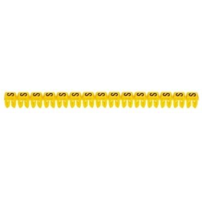 Repère Pour Fil De 0.15 À 0.5 Mm2 - Lettre S - Couleur Jaune - Legrand Cab 3 - Publicité Repère Pour Fil De 0.15 À 0.5 Mm2 - Lettre S - Couleur Jaune - Legrand Cab 3 - Publicité