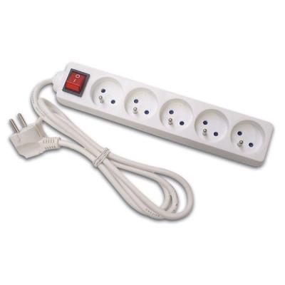 Bloc multiprises 5 prises avec interrupteur perel eb5s Incolore - Publicité Bloc multiprises 5 prises avec interrupteur perel eb5s Incolore - Publicité