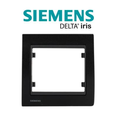 Siemens - plaque simple métal noir delta iris noir - Publicité Siemens - plaque simple métal noir delta iris noir - Publicité