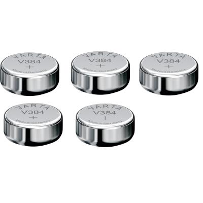 Varta 5 Piles oxyde argent V384 SR41SW SR41 384 1,55V Argent - Publicité Varta 5 Piles oxyde argent V384 SR41SW SR41 384 1,55V Argent - Publicité