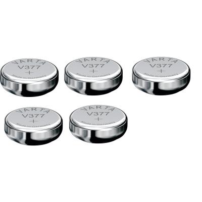 Varta 5 Piles oxyde argent V377 SR626SW SR66 377 1,55V Argent - Publicité Varta 5 Piles oxyde argent V377 SR626SW SR66 377 1,55V Argent - Publicité