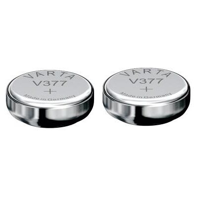 Varta 2 Piles oxyde argent V377 SR626SW SR66 377 1,55V Argent - Publicité Varta 2 Piles oxyde argent V377 SR626SW SR66 377 1,55V Argent - Publicité