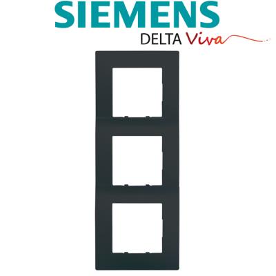 Siemens - plaque triple anthracite delta viva anthracite - Publicité Siemens - plaque triple anthracite delta viva anthracite - Publicité