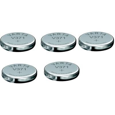 Varta 5 Piles oxyde argent V371 SR69 371 1,55V Argent - Publicité Varta 5 Piles oxyde argent V371 SR69 371 1,55V Argent - Publicité