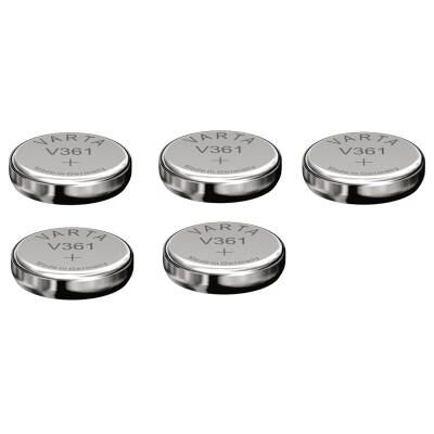 Varta 5 Piles oxyde argent V361 SR58 SR721W 361 1,55V Argent - Publicité Varta 5 Piles oxyde argent V361 SR58 SR721W 361 1,55V Argent - Publicité