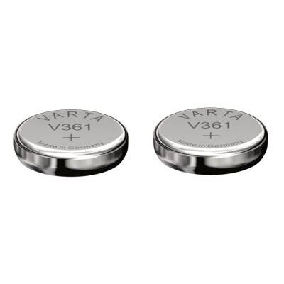 Varta 2 Piles oxyde argent V361 SR58 SR721W 361 1,55V Argent - Publicité Varta 2 Piles oxyde argent V361 SR58 SR721W 361 1,55V Argent - Publicité