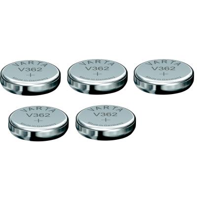 Varta 5 Piles oxyde argent V362 SR721SW 362 1,55V Argent - Publicité Varta 5 Piles oxyde argent V362 SR721SW 362 1,55V Argent - Publicité