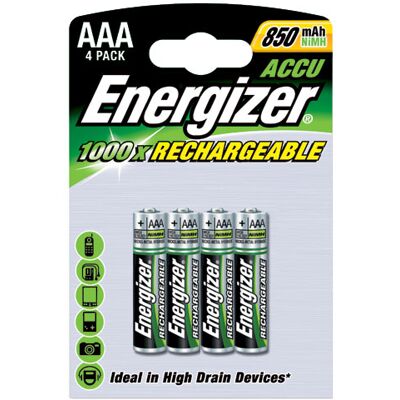 Energizer LR3 AAA batteries rechargeables Ni-MH - Publicité Energizer LR3 AAA batteries rechargeables Ni-MH - Publicité