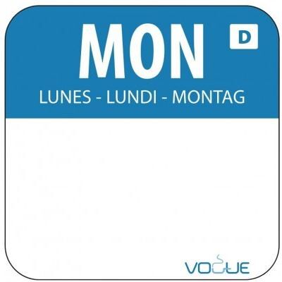 Vogue - Lundi - 20 mm - 1000 pièces - Étiquettes alimentaires - Publicité Vogue - Lundi - 20 mm - 1000 pièces - Étiquettes alimentaires - Publicité