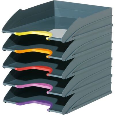 DURABLE Set corbeille à courrier VARICOLOR, gris / couleurs Gris - Publicité DURABLE Set corbeille à courrier VARICOLOR, gris / couleurs Gris - Publicité