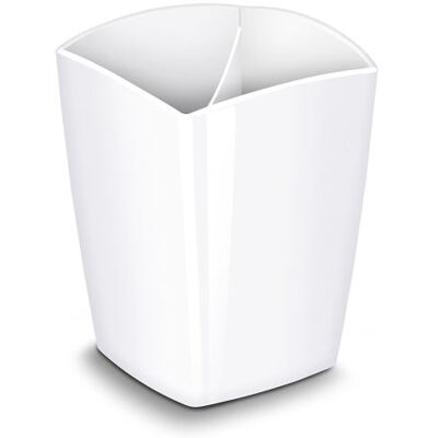 Support pour stylos blanc CepPro avec 2 compartiments - Publicité Support pour stylos blanc CepPro avec 2 compartiments - Publicité