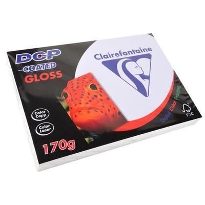 Clairefontaine Ramette 250 Feuilles Papier DCP 170g A4 210x297 mm Certifié FSC Couché Brillant Blanc Blanc - Publicité Clairefontaine Ramette 250 Feuilles Papier DCP 170g A4 210x297 mm Certifié FSC Couché Brillant Blanc Blanc - Publicité