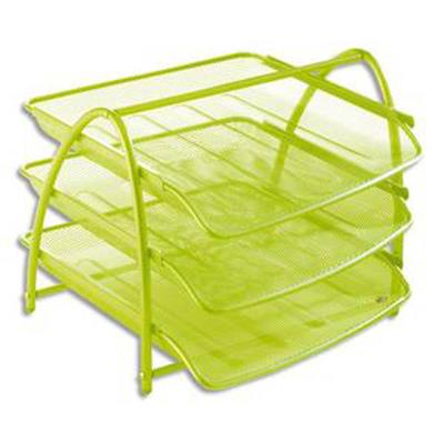 VISIODIRECT Set de 3 corbeilles à courrier en métal VERT, Dimensions (l x h x p) : 29 x 24,5 x 34 cm - Publicité VISIODIRECT Set de 3 corbeilles à courrier en métal VERT, Dimensions (l x h x p) : 29 x 24,5 x 34 cm - Publicité