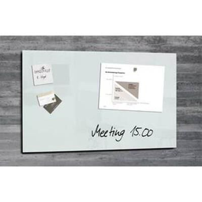 VISIODIRECT Tableau magnétique verre trempé sécurité blanc,1 aimant et fixation fournie, L78xH48xP1,5 cm - Publicité VISIODIRECT Tableau magnétique verre trempé sécurité blanc,1 aimant et fixation fournie, L78xH48xP1,5 cm - Publicité