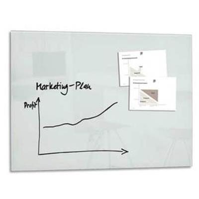 VISIODIRECT Tableau magnétique verre trempé sécurité blanc, 2 aimants et fixation fournie, L120xH90xP1,5 cm - Publicité VISIODIRECT Tableau magnétique verre trempé sécurité blanc, 2 aimants et fixation fournie, L120xH90xP1,5 cm - Publicité