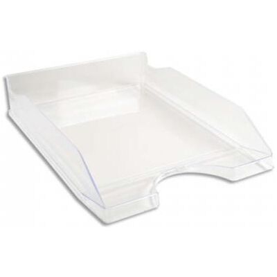 VISIODIRECT Lot de 4 Corbeilles à courrier Cristal - Polystyrène - Dimensions : L25,5 x H6,5 x P34,5 cm - Publicité VISIODIRECT Lot de 4 Corbeilles à courrier Cristal - Polystyrène - Dimensions : L25,5 x H6,5 x P34,5 cm - Publicité