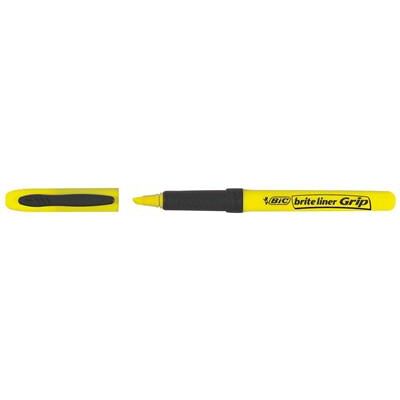 Surligneur De Poche Bic Briteliner Grip jaune Jaune - Publicité Surligneur De Poche Bic Briteliner Grip jaune Jaune - Publicité