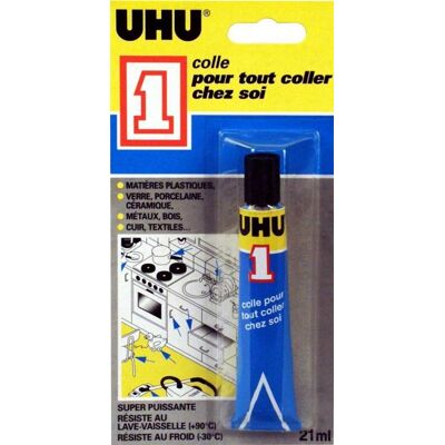 Colle UHU, 1 Multi-Réparations Tube 21ml - Publicité Colle UHU, 1 Multi-Réparations Tube 21ml - Publicité