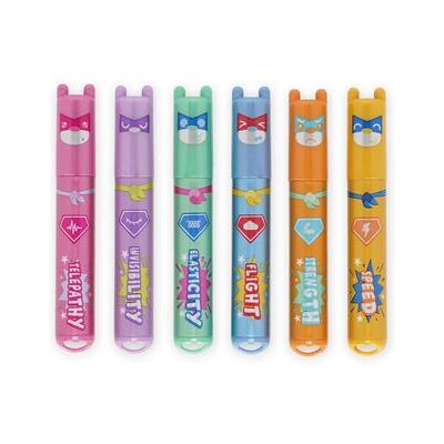 Set de 6 mini surligneurs Legami Teddy’s Superpower Multicolore - Publicité Set de 6 mini surligneurs Legami Teddy’s Superpower Multicolore - Publicité