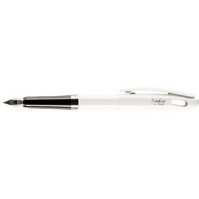 Stylo plume Pentel Tradio Vernis Pointe moyenne Blanc - Publicité Stylo plume Pentel Tradio Vernis Pointe moyenne Blanc - Publicité