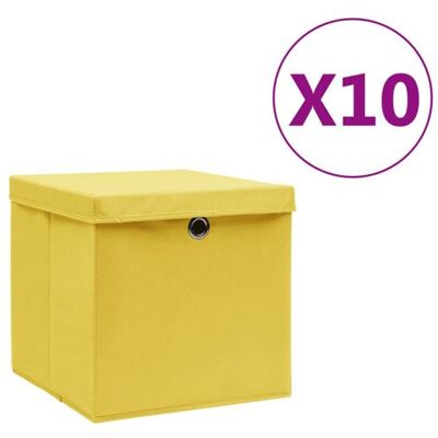 Non communiqué Boîtes de rangement avec couvercles 10 pcs 28x28x28 cm Jaune Jaune - Publicité Non communiqué Boîtes de rangement avec couvercles 10 pcs 28x28x28 cm Jaune Jaune - Publicité