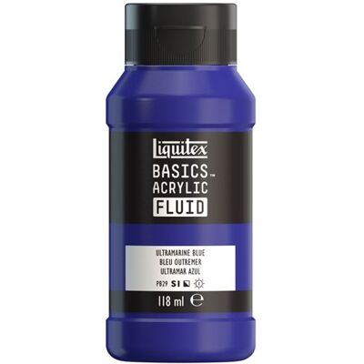 Liquitex - Basics Fluid - Bleu outremer - Peinture acrylique - Publicité Liquitex - Basics Fluid - Bleu outremer - Peinture acrylique - Publicité