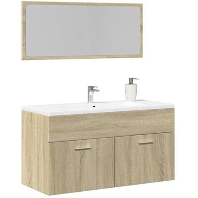 Ensemble de meubles de bain Sonoma Chêne 2 pièces vidaXL - Publicité Ensemble de meubles de bain Sonoma Chêne 2 pièces vidaXL - Publicité