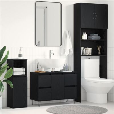 vidaXL Armoire de salle de bain Bois de chêne noir - Mobilier de salle de bain - Publicité vidaXL Armoire de salle de bain Bois de chêne noir - Mobilier de salle de bain - Publicité