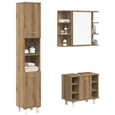 Non communiqué vidaXL Ensemble de meubles salle de bain 3 pcs bois d'ingénierie, armoire de salle de bain, placard de salle de bain, meuble 3328570 Marron - Publicité Non communiqué vidaXL Ensemble de meubles salle de bain 3 pcs bois d'ingénierie, armoire de salle de bain, placard de salle de bain, meuble 3328570 Marron - Publicité