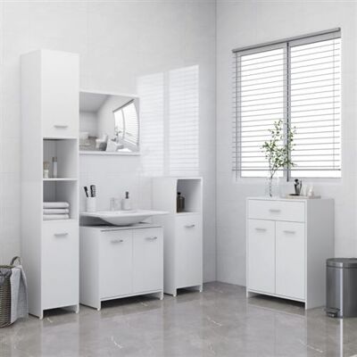 vidaXL Ensemble de Meubles de Salle de Bain 4 Pièces Blanc - Mobilier de Salle de Bain - Publicité vidaXL Ensemble de Meubles de Salle de Bain 4 Pièces Blanc - Mobilier de Salle de Bain - Publicité
