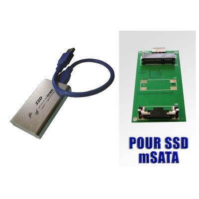 Boîtier USB 3.0 mSATA - pour SSD Mini PCIe 52 Broches - Publicité Boîtier USB 3.0 mSATA - pour SSD Mini PCIe 52 Broches - Publicité