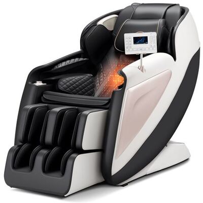 Non communiqué VEVOR Fauteuil de Massage Avec Rail SL Zéro Gravité 18 Modes Automatiques Chauffant Noir et blanc - Publicité Non communiqué VEVOR Fauteuil de Massage Avec Rail SL Zéro Gravité 18 Modes Automatiques Chauffant Noir et blanc - Publicité