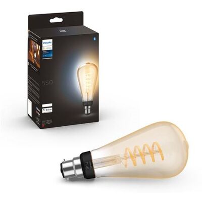 Ampoule connectée Philips Hue White Ambiance B22 Filament Edison 7W Transparent Transparent - Publicité Ampoule connectée Philips Hue White Ambiance B22 Filament Edison 7W Transparent Transparent - Publicité