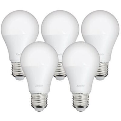 Non communiqué Xanlite - Lot x5 Ampoules LED standard, culot E27, cons. 9W, eq. 60W, blanc chaud - PACK5EE806G BLANC - Publicité Non communiqué Xanlite - Lot x5 Ampoules LED standard, culot E27, cons. 9W, eq. 60W, blanc chaud - PACK5EE806G BLANC - Publicité