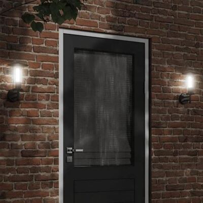 Applique Extérieure vidaXL Acier Inoxydable Noir - Applique Murale - Publicité Applique Extérieure vidaXL Acier Inoxydable Noir - Applique Murale - Publicité