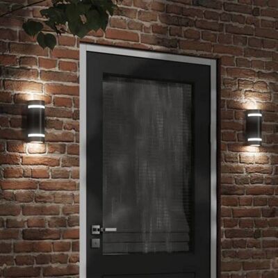 Applique Murale Extérieure VIDAXL Noir Aluminium - Lampe Murale - Publicité Applique Murale Extérieure VIDAXL Noir Aluminium - Lampe Murale - Publicité