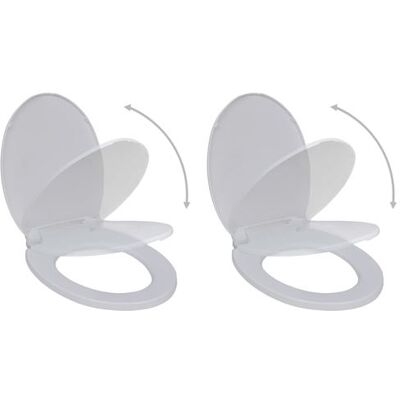 Sièges de WC avec couvercles à fermeture douce 2 pcs - Siège WC - Publicité Sièges de WC avec couvercles à fermeture douce 2 pcs - Siège WC - Publicité