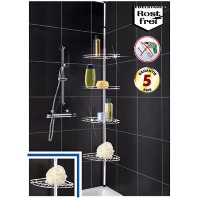 Wenko - Etagère d'angle de douche - Inox - H. 56/275 cm Multicolore - Publicité Wenko - Etagère d'angle de douche - Inox - H. 56/275 cm Multicolore - Publicité