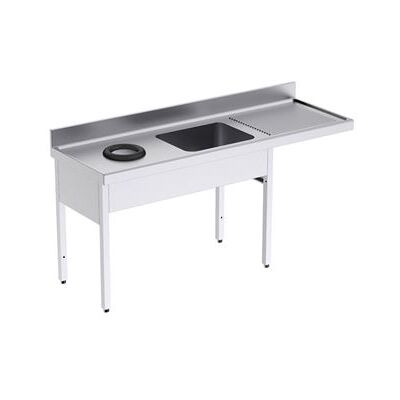 Non communiqué Plonge Inox Vide-Ordure et Espace pour Lave-Vaisselle - 1800 x 700 - Distform inox - Publicité Non communiqué Plonge Inox Vide-Ordure et Espace pour Lave-Vaisselle - 1800 x 700 - Distform inox - Publicité