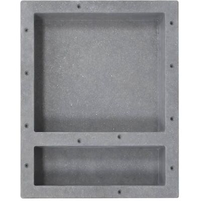 Non communiqué vidaXL Niche de douche avec 2 compartiments Gris mat 41x51x10 cm Gris - Publicité Non communiqué vidaXL Niche de douche avec 2 compartiments Gris mat 41x51x10 cm Gris - Publicité