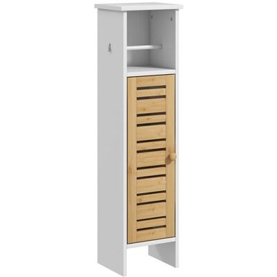 Non communiqué Meuble colonne WC salle de bain style cosy chic porte étagère support papier blanc bambou Blanc - Publicité Non communiqué Meuble colonne WC salle de bain style cosy chic porte étagère support papier blanc bambou Blanc - Publicité