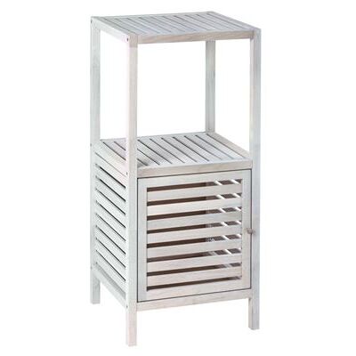 Wenko - Etagère de salle de bain Norway - H. 86 cm - Blanc vieilli - NORWAY Blanc - Publicité Wenko - Etagère de salle de bain Norway - H. 86 cm - Blanc vieilli - NORWAY Blanc - Publicité
