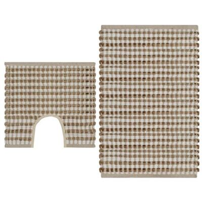 Ensemble de tapis de bain tissés à la main vidaXL - Tapis de bain, Tapis de WC - Publicité Ensemble de tapis de bain tissés à la main vidaXL - Tapis de bain, Tapis de WC - Publicité