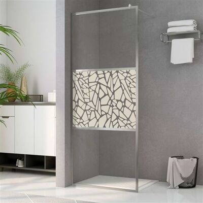 vidaXL Mur de Douche Walk-in Verre ESG Design Pierre 100x195 cm - Paroi de Douche - Publicité vidaXL Mur de Douche Walk-in Verre ESG Design Pierre 100x195 cm - Paroi de Douche - Publicité